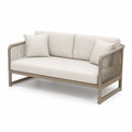 Dwuosobowa sofa ogrodowa z aluminium i tkaniny