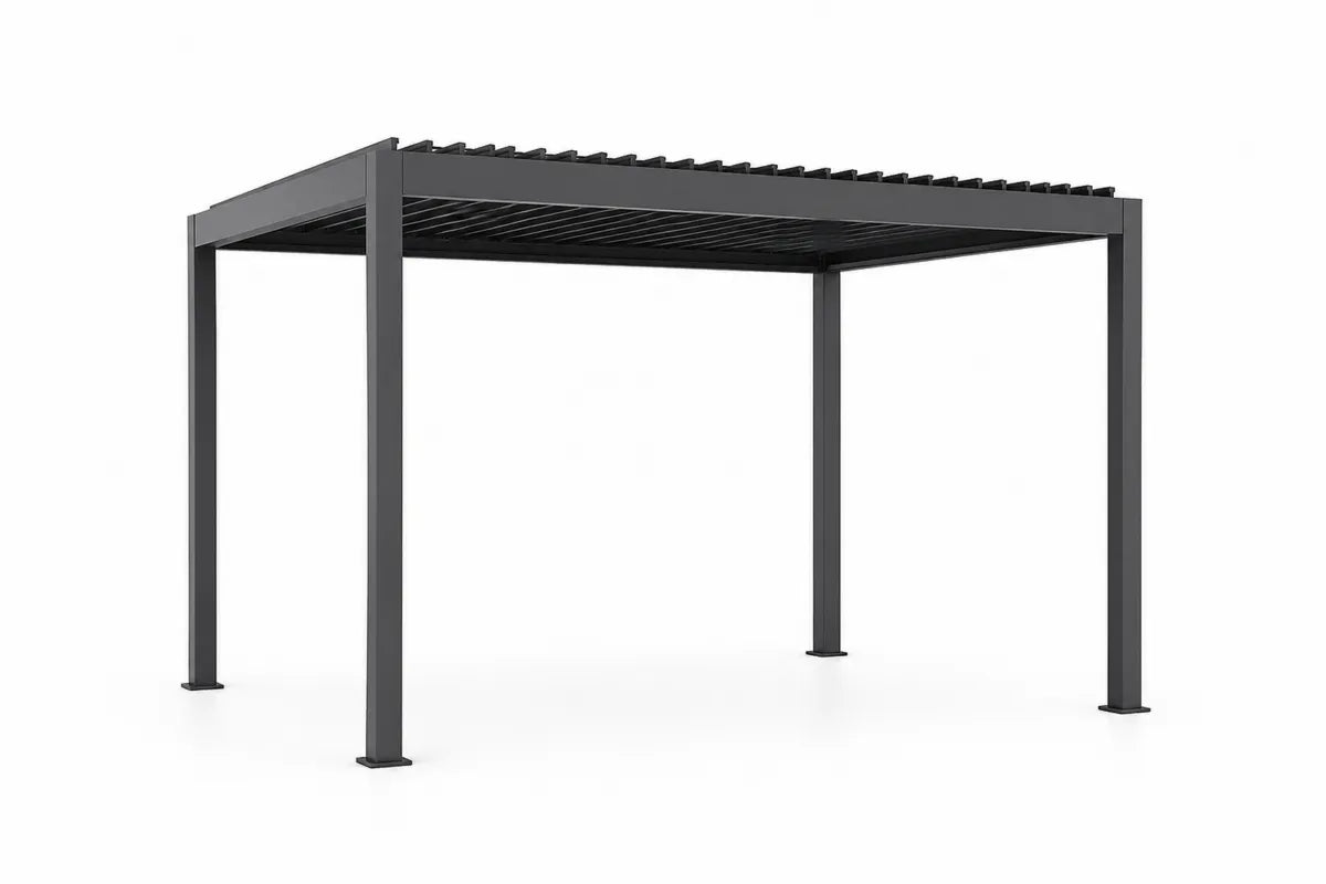 Pergola metalowa szara 3x3 m z aluminium