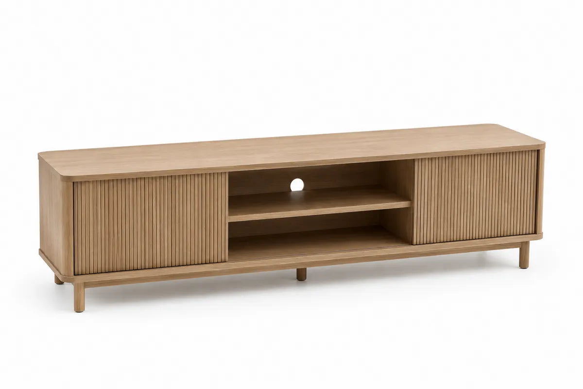 Szafka RTV z drewnem dębowym, 160x40x50 cm
