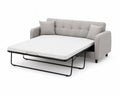 Rozkładana sofa szara tkanina metal 200x150x90 cm