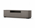 Szara szafka RTV z MDF i laminatem 180x40x50 cm