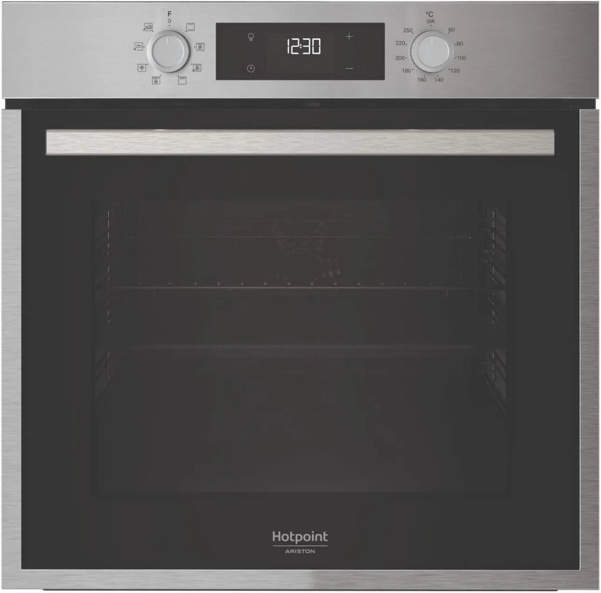 Hotpoint piekarnik do zabudowy, Piekarnik elektryczny HAO455CX, 71 l, klasa energetyczna E, wbudowany, grill, stal nierdzewna, wielofunkcyjny, czyszczenie katalityczne, Elektroniczne sterowanie