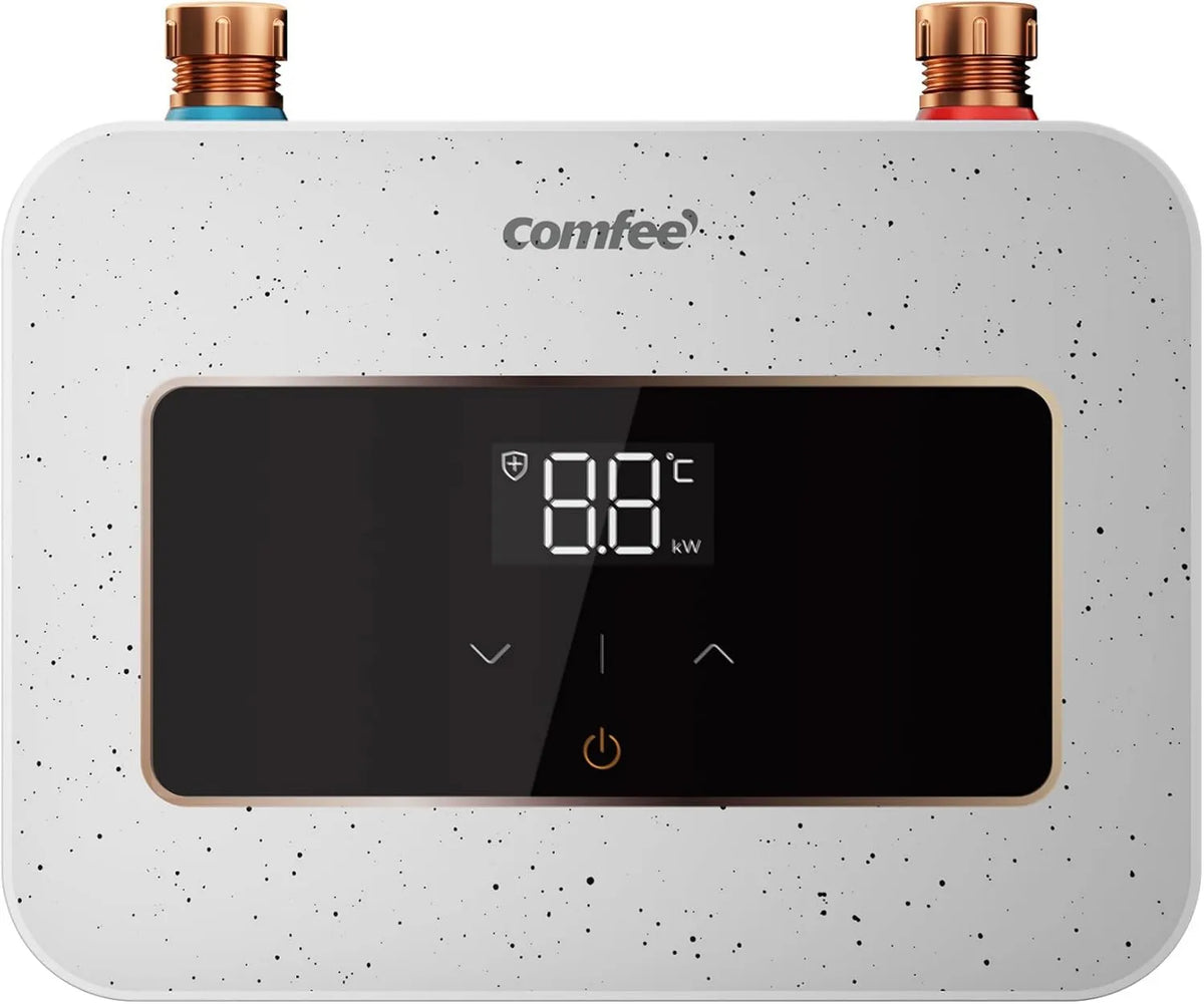 CWH3.5EA1W elektryczny podgrzewacz wody, 3,6 kW, 230 V, 18,5 cm, regulacja ustawień, COMFEE ' mini podgrzewacz wody 3,6 kW do mycia rąk