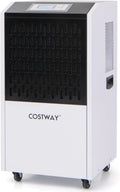 Osuszacz powietrza, 118 l, 790 m², 612 m³/h, timer, COSTWAY Suszarka budowlana 118 l/dzień, komercyjny osuszacz powietrza z wężem odpływowym