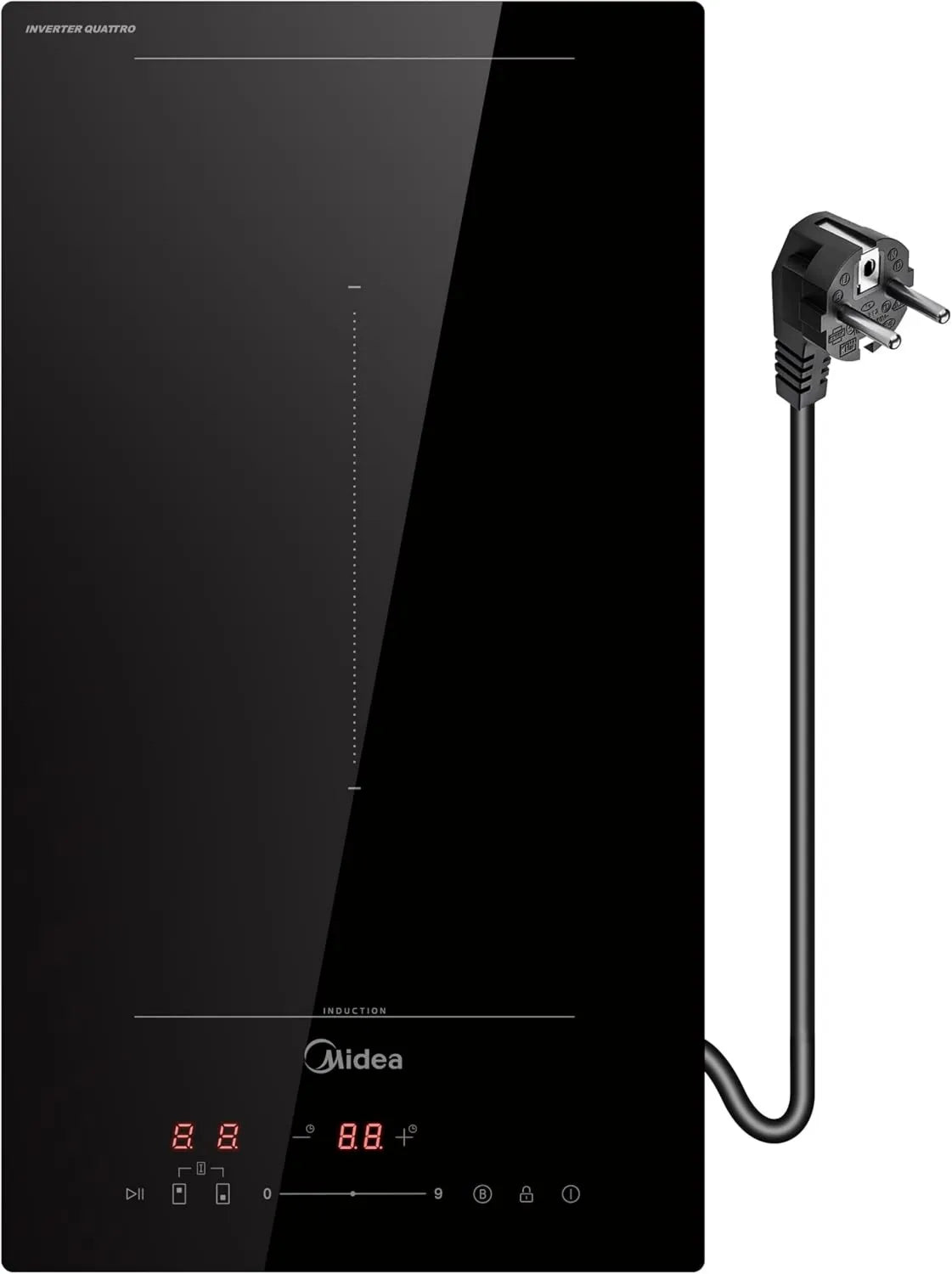 Midea płyta indukcyjna, 3500 W, 1800 W, 220 V, sterowanie dotykowe, praca automatyczna, Płyta indukcyjna z elastycznymi strefami