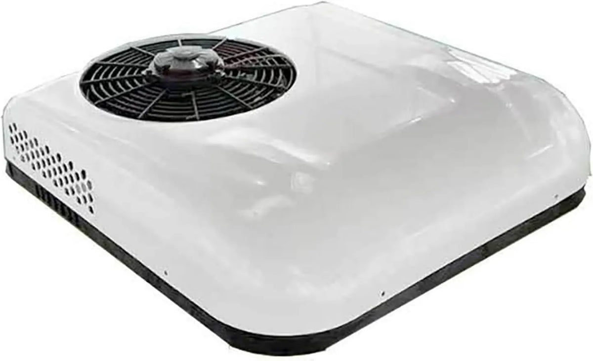 FANYING, Klimatyzator 12 V / 24 V biały- 24 V, 14, 5 cm, 800 W, 12 V, Inwerter, kemping, biały, Niski profil 14, Ogrzewanie elektryczne 800 W, Inwerter DC 12 V/24 V biały-24 V