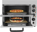 Vielrosse mini piekarnik, Elektryczny piec do pizzy, 50 do 350°C, licznik czasu, profesjonalny, stal nierdzewna, środek i dolny do pizzy, ciasta, top, itp