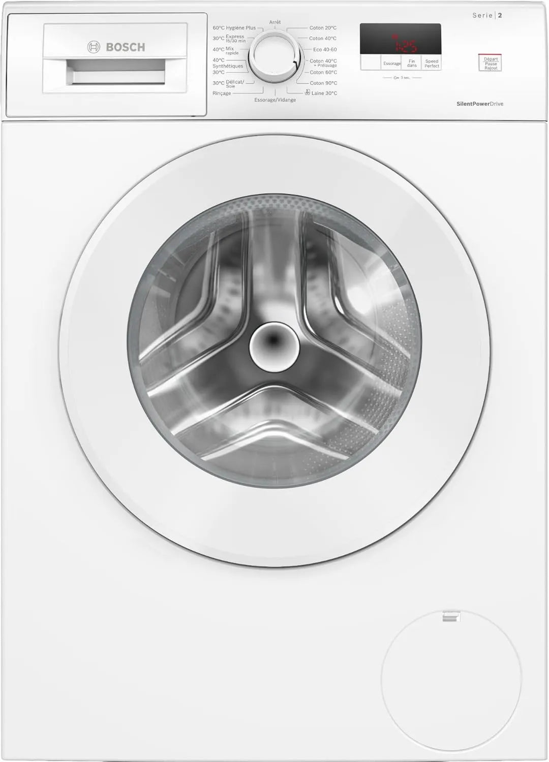 Bosch pralka, WGE02406FR, 7 kg, klasa energetyczna E, biały, Prędkość Opcja Perfect, 1400 rss, min, Series 2, stojąco, SilentPowerDrive, Funkcja