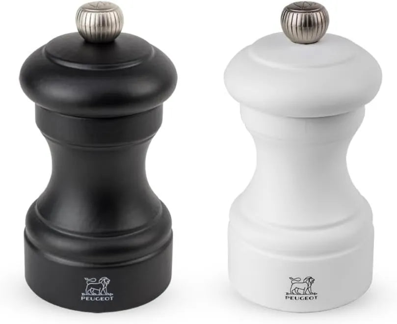Peugeot, Młyn, 10 cm, czarny, drewno, młyn pieprzowy + młyn solny 10 cm