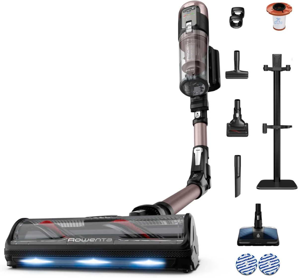 Rowenta odkurzacz, 315 W, 310 W, 1,8 kg, zasilanie akumulatorowe, X-Force Flex 16.60 bezprzewodowy odkurzacz akumulatorowy, ekstremalna siła ssąca