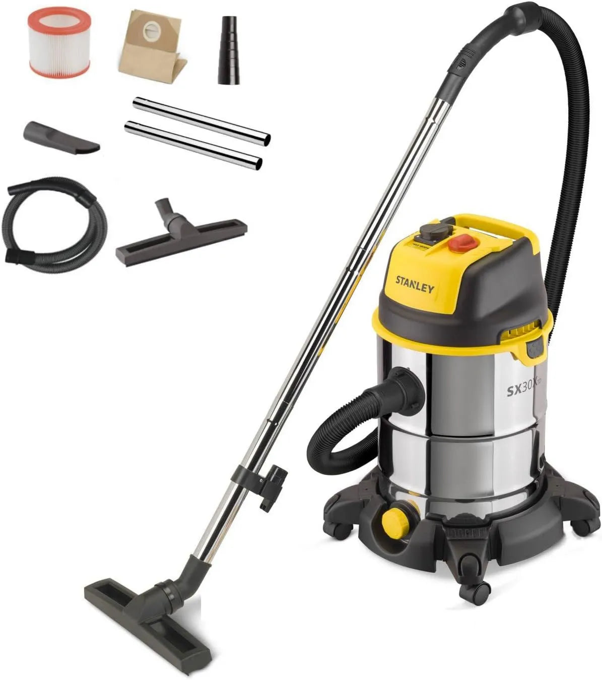 SXVC30XTDE odkurzacz, 1600 W, Stanley 51695 Odkurzacz Do Pracy Na Mokro i Na Sucho