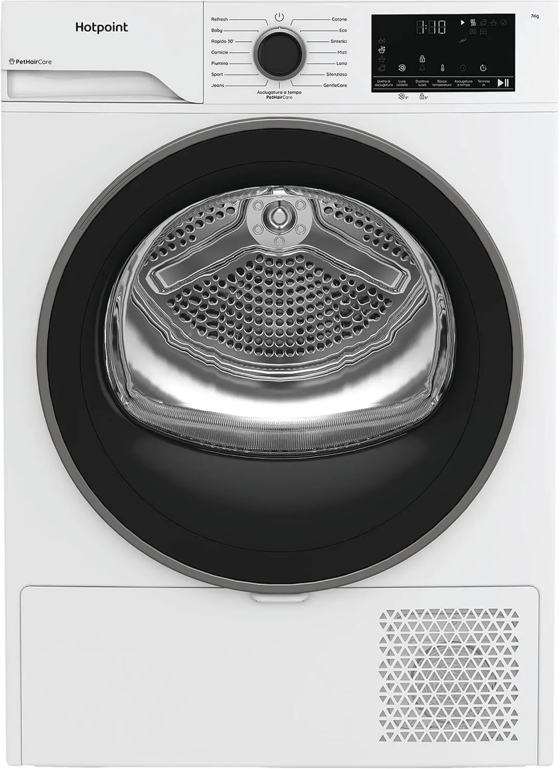 Hotpoint suszarka z pompą ciepła, Suszarka 74D, 84, 6 x 59, 7 x 54, 5 cm, 7 kg, klasa energetyczna C, samodzielna