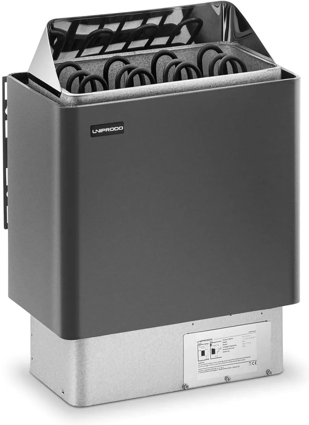 Uniprodo, Naczynie do gotowania UNI _ SAUNA _ G6.0 KW, 30 do 110°C, Pojemność 10 kg, Dla kabin 5- 9 m3 UNI_SAUNA_G6.0 KW