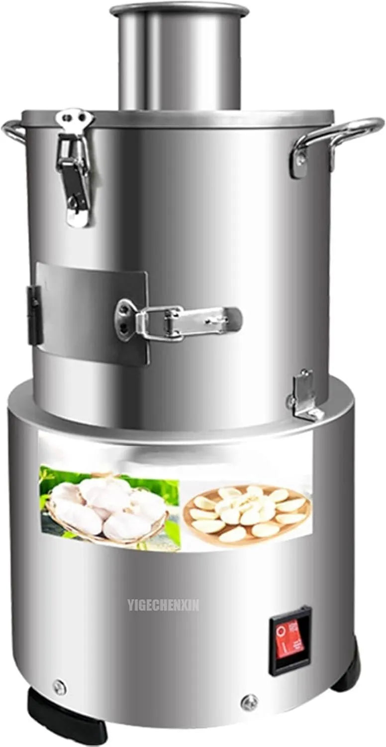 Nuxyyds, Grill, Separator czosnkowy Stal nierdzewna Entier, do profesjonalnych elektrycznych czosnku Splinter, Stawka Peel 98%, Cantines & Hotele