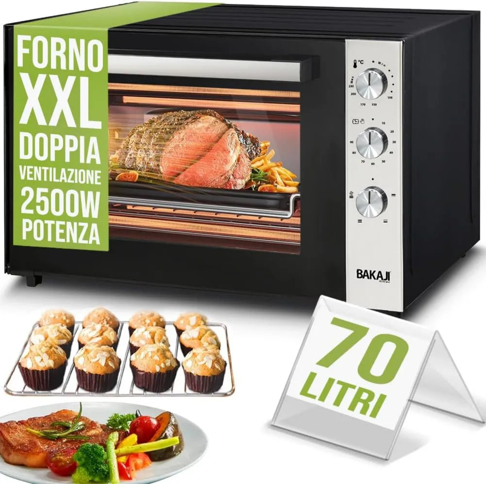 Piekarnik elektryczny, 2500 W, 2000 W, timer, regulacja ustawień