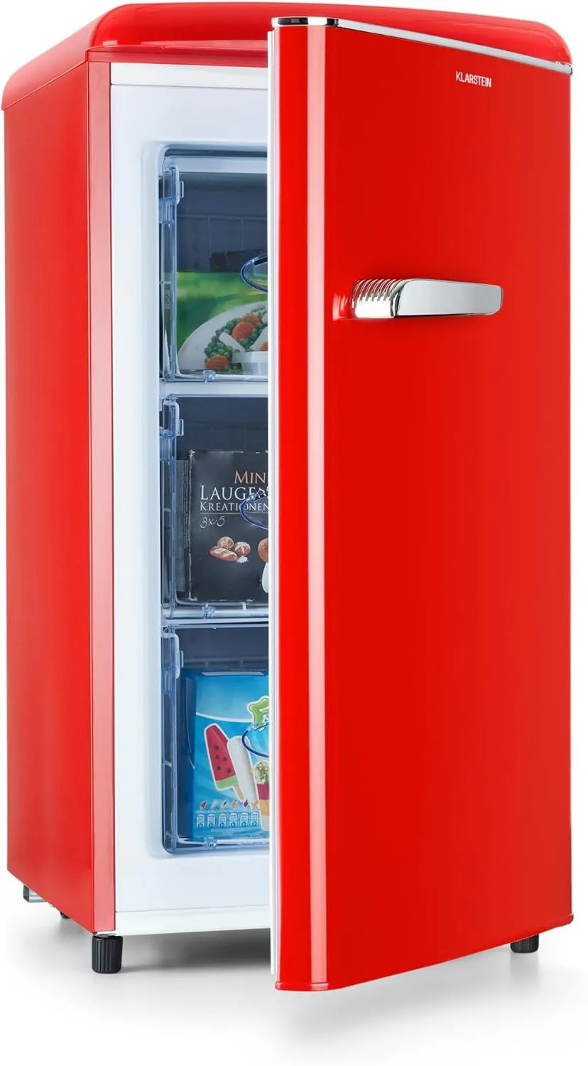 KLARSTEIN zamrażarka, 60 l, od 0 do -18°C, bezpłatna instalacja, grill, termostat, czerwony, 3 grille