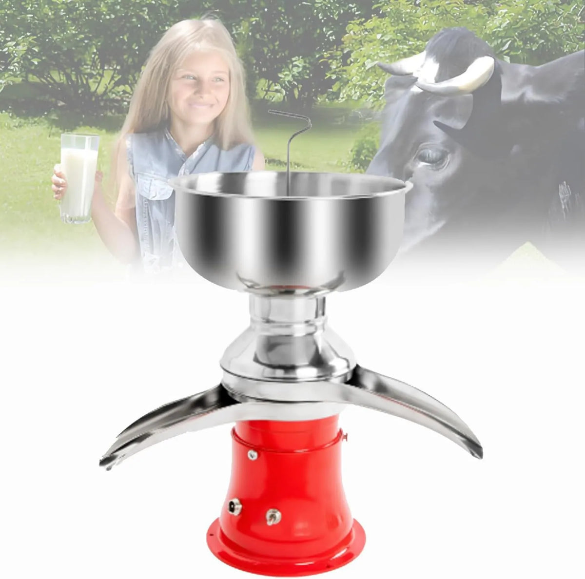 Generic sokowirówka, Separator do mleka, do odśrodkowego odcieku do profesjonalnego użytku, skuteczny 50 l / h do ekstrakcji śmietany i odtłuszczonego mleka z mleka