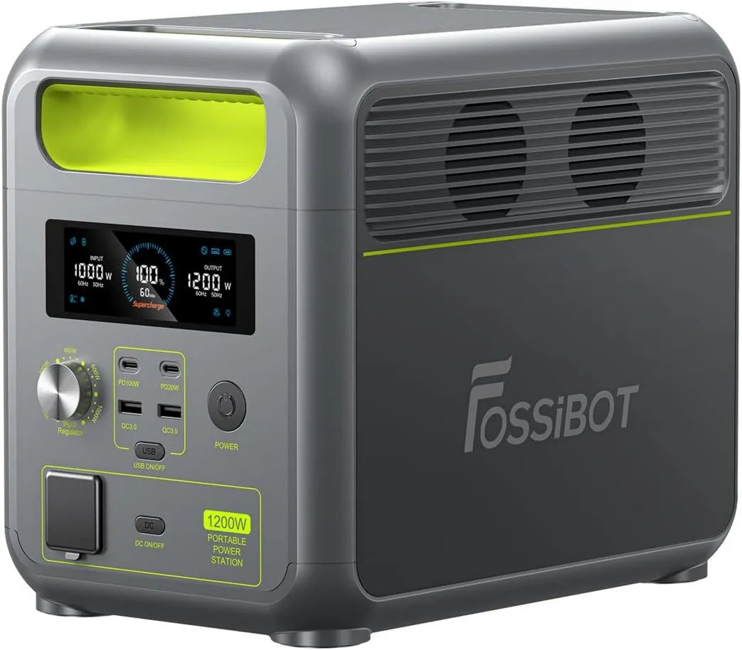 F1200 przenośna stacja zasilania, 1024Wh, 1200W, 1024 Wh, FOSSiBOT-Polska 1024Wh 1200W przenośna stacja zasilania 5-letnia