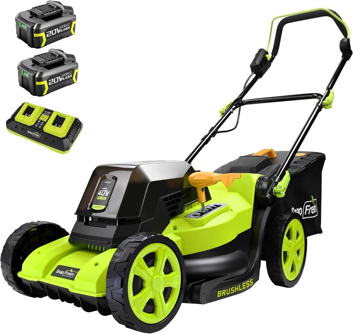 SnapFresh, Ładowarka, Silnik, 40 cm, 42 l, 40 V, 500 m, bezprzewodowy, do trawników 500 m²