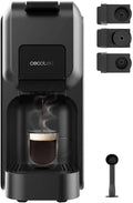 Cecotec ekspres ciśnieniowy, 1350 W, 20 bar, Freestyle Compact Black ekspres do kawy na kapsułki, ogrzewanie Thermoblock, odpowiedni do kawy mielonej
