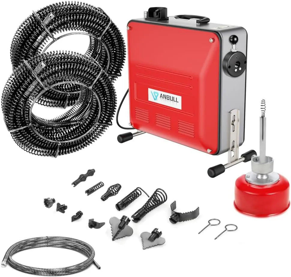 Wiertarka, 850 W, 22 mm, 14,5 m, Anbull Elektryczna maszyna do czyszczenia rur, spirala do czyszczenia rur, 16 mm, 10 mm