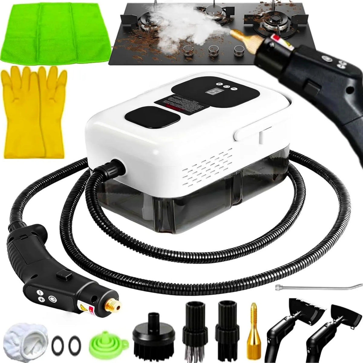 Prosishing myjka parowa, Czyszczenie parowe, 2500 W, profesjonalne, wykorzystanie podłogi, kuchnia, samochód, okna i sofa, 2500 W 9 Ręczne Speedy i Broom para