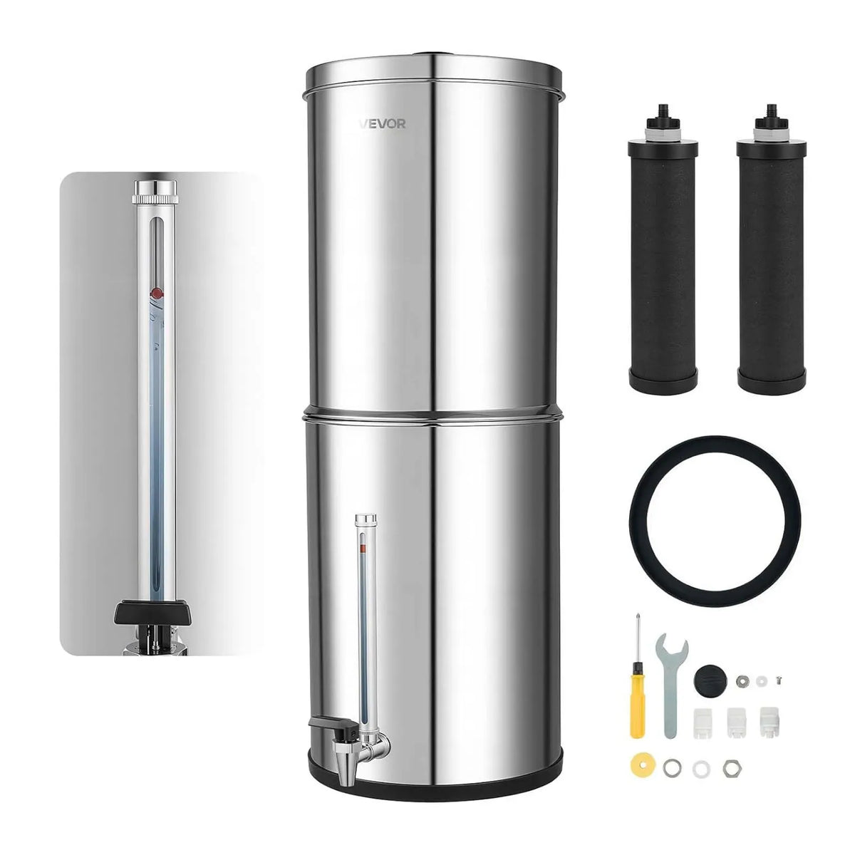 VEVOR, Filter, 12, 3 l, dotyk, kemping, stal nierdzewna, na podstawie Kempingi