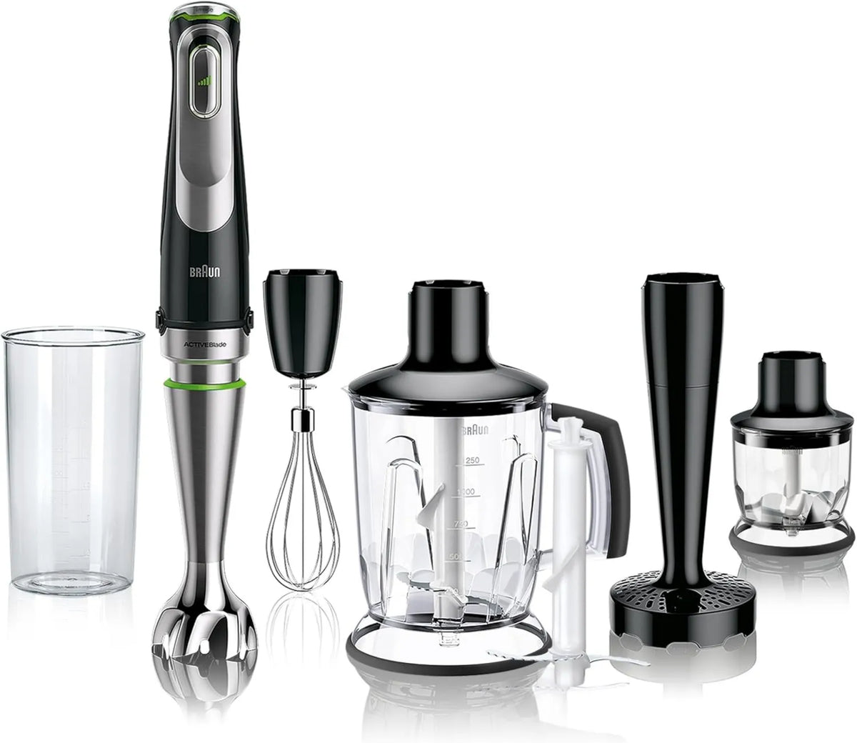 Braun blender ręczny, MQ9147X Blender, 1200 W, czarny, 600 ml szkło dozujące, MultiQuick 9 600 mL