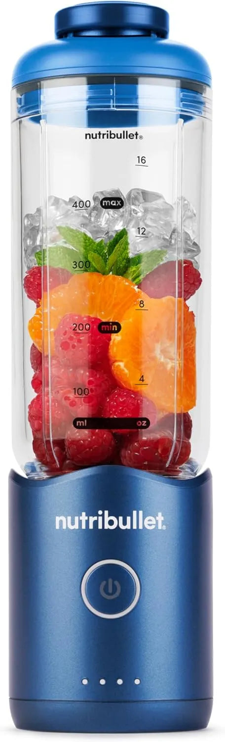 NutriBullet, Mikser, nutrillet NBP013BL, przenośny, USB, niebieski, Flex 590 ml, bez BPA- kubek