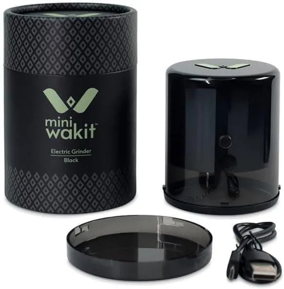 Wakit, Łatwy w użyciu, Mini Mill, Idealny do kuchni, Czarny, Doładowywalny elektryczny Mill Herb z opatentowaną technologią kulową