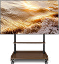 TVON, Szafka TV, 86 cali, 600x400 mm, koła ruchome, TV stojak na piechotę do monitora TV 40- 86 Inch do 68 kg brązowy, wózek TV