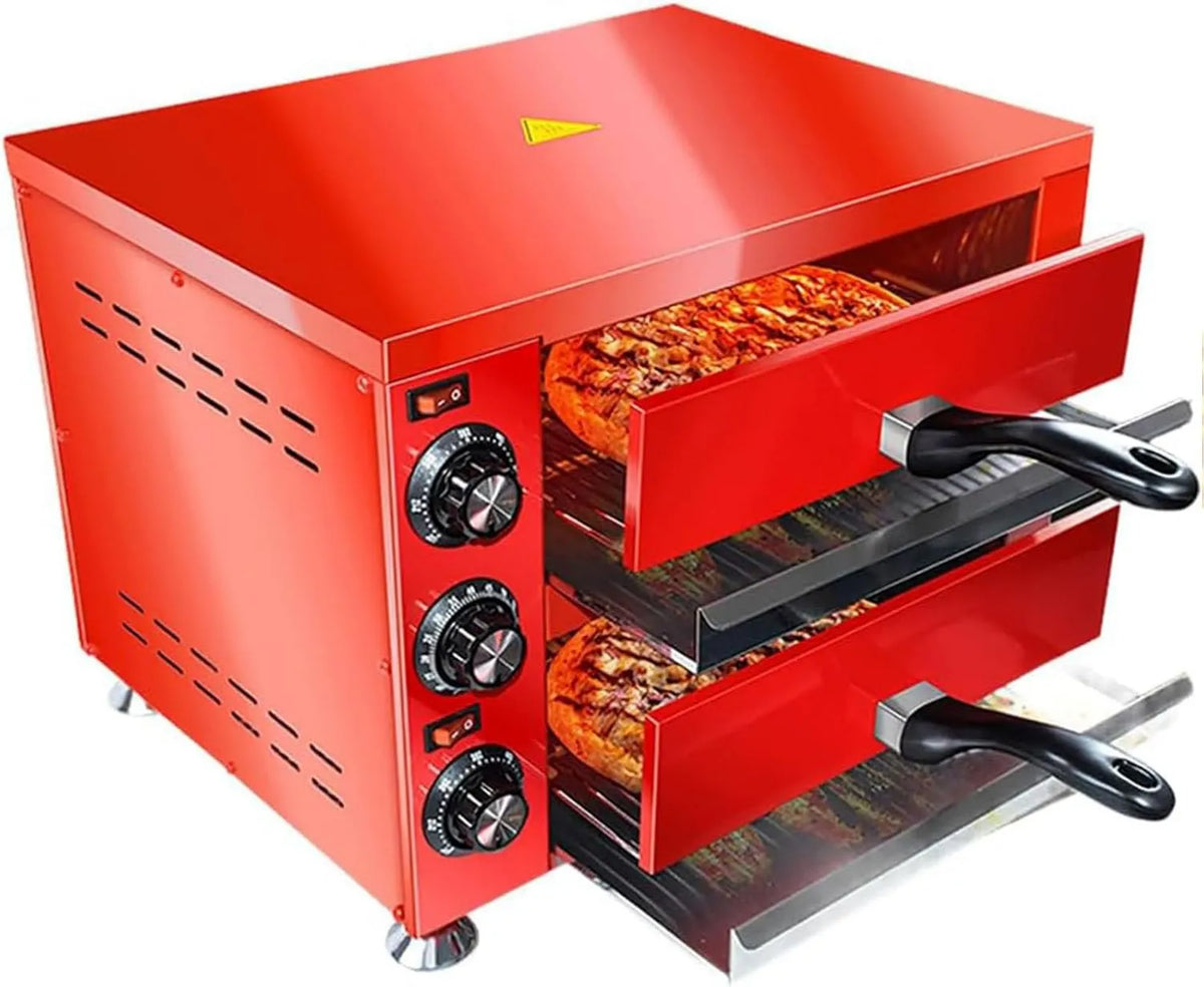 XSDAJSD piec do pizzy, Elektryczny mini piekarnik do pizzy, licznik czasu, profesjonalny, restauracja, stal nierdzewna