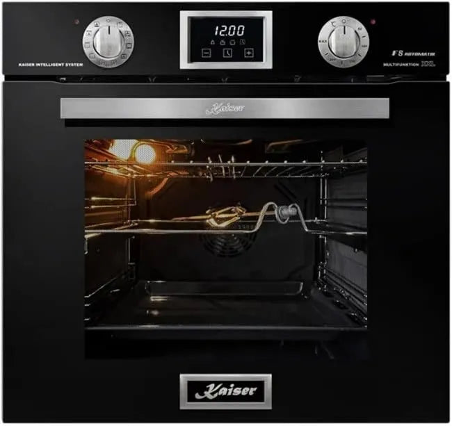 Kaiser piekarnik do zabudowy, Piec elektryczny, 60 cm, 79 l, 2 programów, wbudowany, stojący na zimno, licznik, grill, czarny, niezależny, 2 funkcje, EG 6374 Sp Gaz