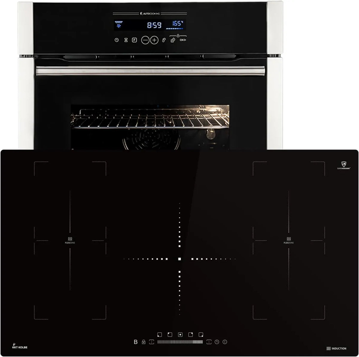 KKT KOLBE piekarnik do zabudowy, płyta grzewcza EB8016ED IH89005FZ, 60 cm, minutnik, grill, pizza, automatyczny zegar, SET8016IH890FZ, Katalyza, Pieczenie, Funkcja