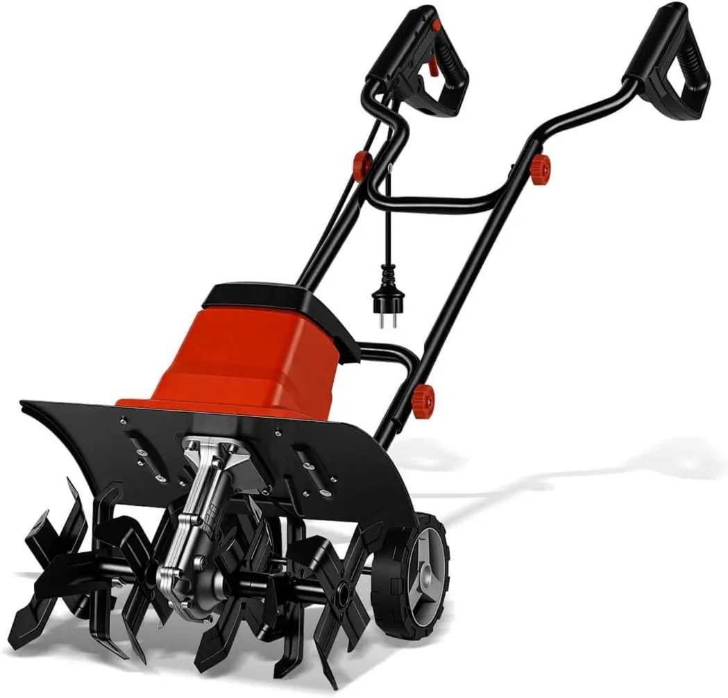 Elektryczna glebogryzarka ogrodowa 1500 W, 40 cm, 22 cm, szerokość robocza 40 cm, głębokość robocza 22 cm, 24 noże do spulchniania podłoża