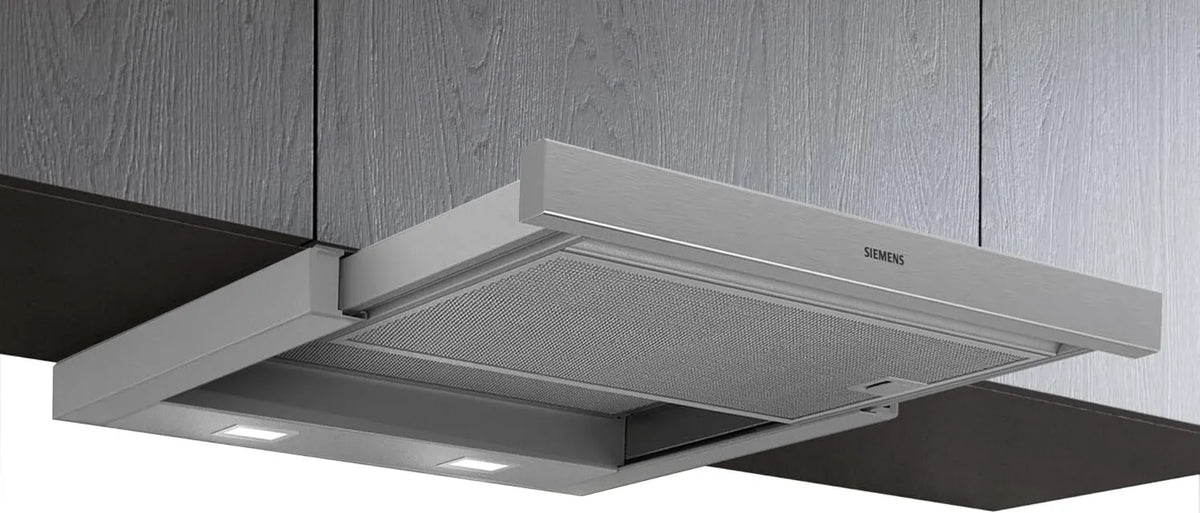 SIEMENS okap kuchenny, iQ100 LI63LB526 Zmywarka do naczyń, 60 cm, do zabudowy, oświetlenie LED, wylot powietrza, filtr smarowy metalowy, wykonany w Niemczech