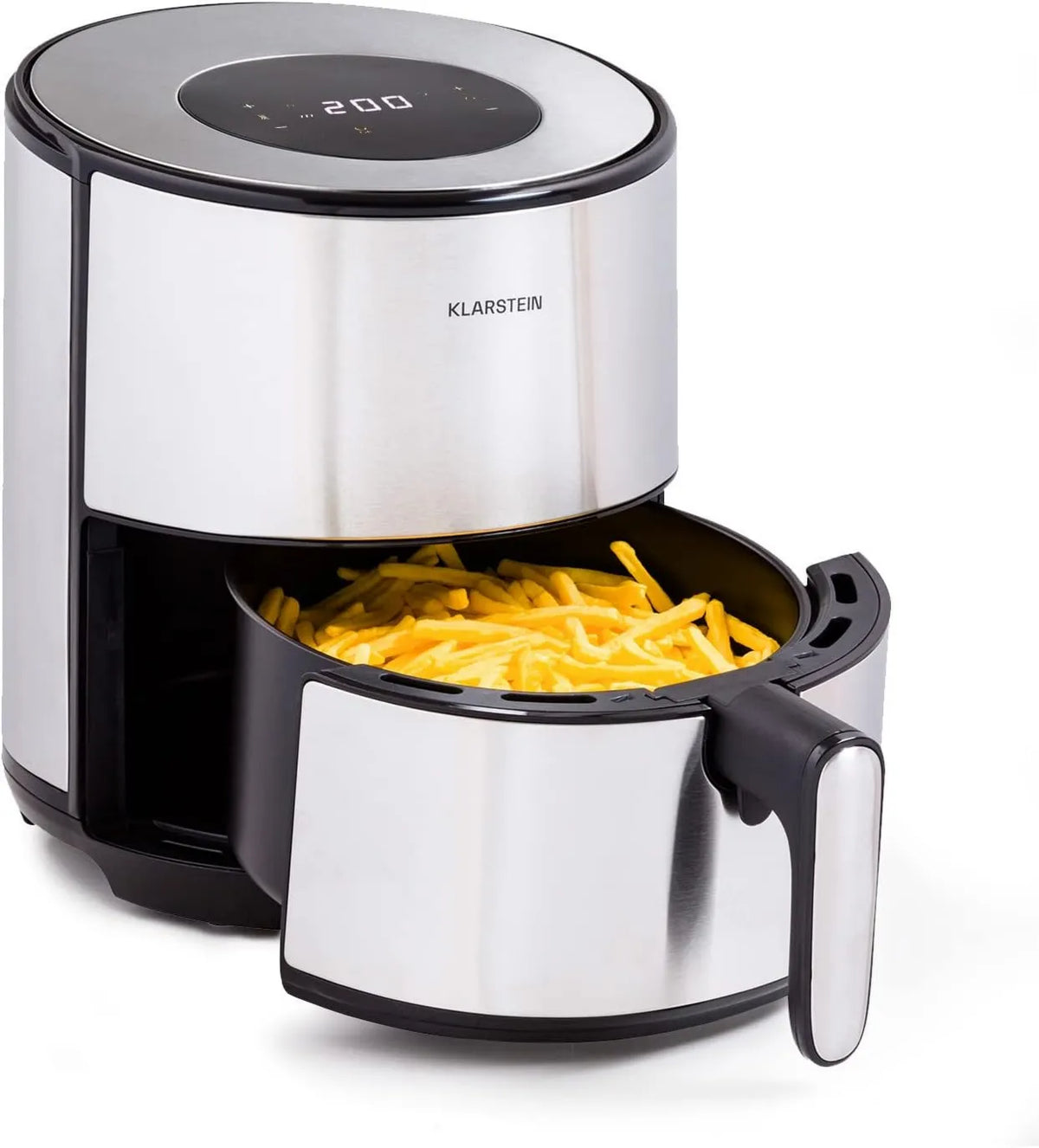 KLARSTEIN frytkownica beztłuszczowa, Chłodnica elektryczna, 4, 3 l, 1500 W, 8 programów, dotyk, minutnik, z ekranem dotykowym, Airfryer 4, 8 programów gotowania