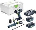 Festool TDC 18/4 wiertarka, 3.600 rpm, 4,0 Ah, 5,2 Ah, zasilanie akumulatorowe