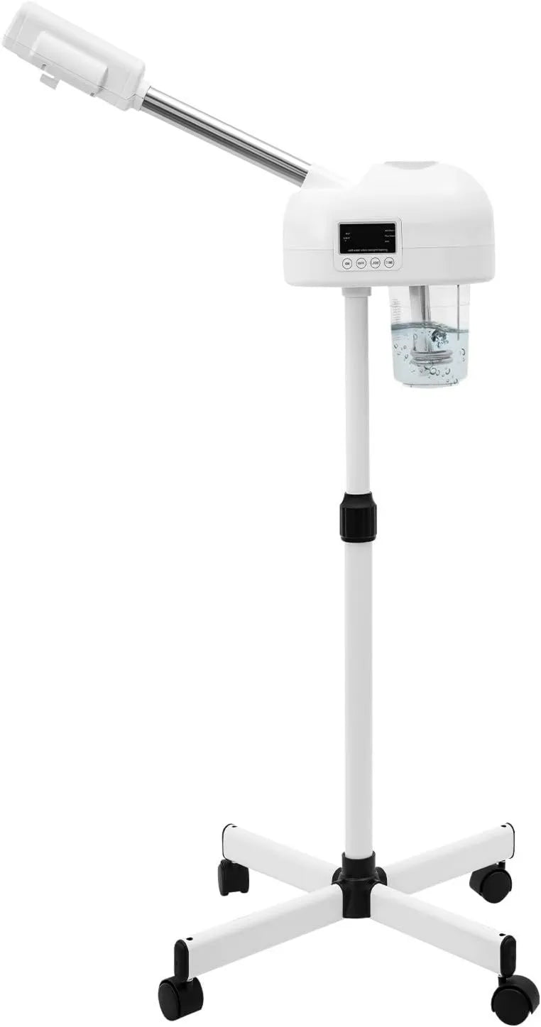 PurpleMinder, Elektryczny grzejnik, dotyk, stojący sam, para, biała, światło LED i szkło powiększające, 2 w 1 para twarzy, nawilżacz z ekranem dotykowym