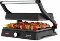 TAURUS grill elektryczny, 2-in-1 Plancha, Grill, 29x23 cm, 2600 W, dotyk, termostat, powłoka nieprzylegająca 2-en-1