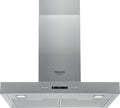 Hotpoint, okap kuchenny 6.7F, 60 cm, 713 m3 / h, 35 dB, klasa energetyczna E, oświetlenie LED, Boost, stal nierdzewna m3/h