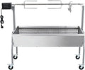 LKJVFCPW, Grill, koszyk, 128, 8 x 55, 1 x 100, 5 cm, kółka jezdne, stal nierdzewna, dla świń