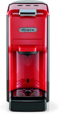 Ariete, Nespresso 4- in-1 Kawiarnia, elektryczna ekspres do kawy, 0, 7 l, 1350 W, 19 Bar, duży zbiornik, czerwony 4-en-1