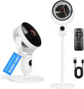Lepwings, Wentylator, 90 ° Oscylacja i 120 ° Inklinacja, USB, tłumik, kemping