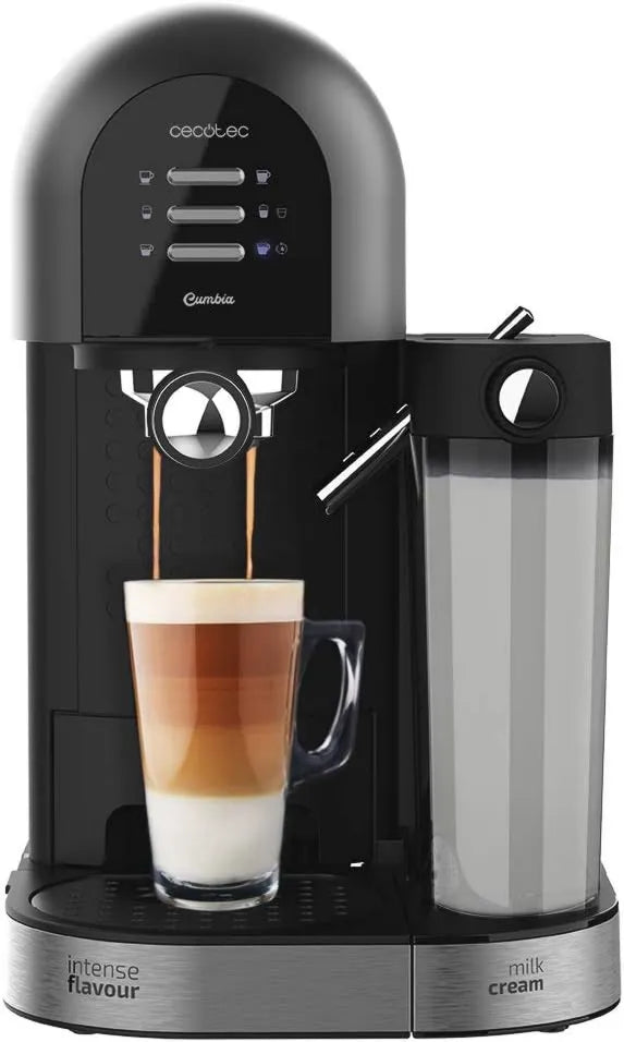 Cecotec ekspres ciśnieniowy, 0,7 ml, 1,7 l, 1470 W, praca automatyczna, zbiornik na mleko 0,7 ml, zbiornik na wodę 1,7 l.