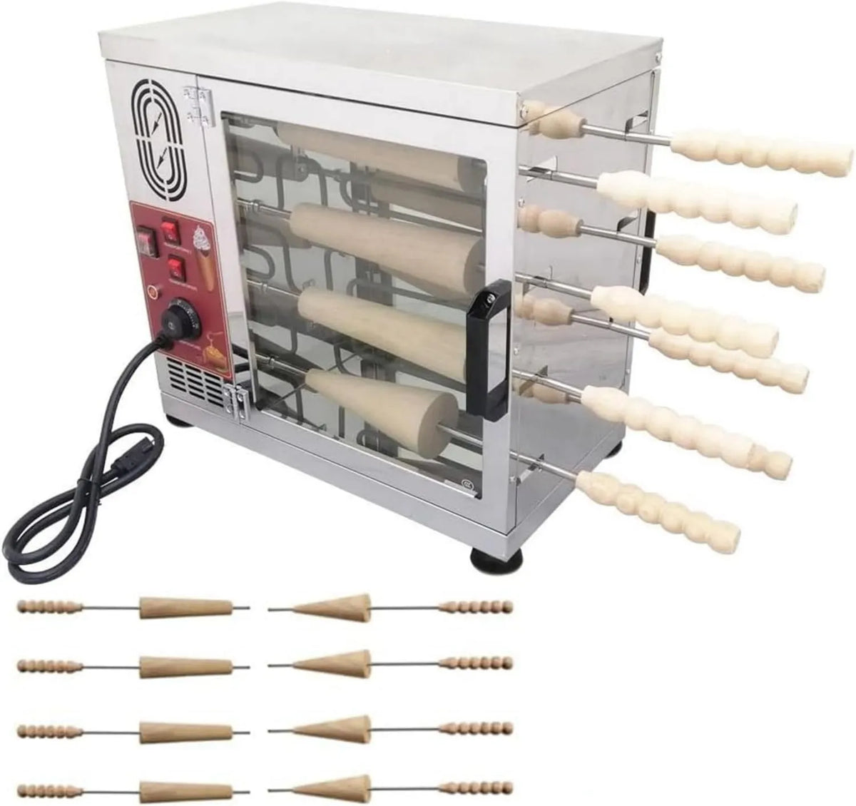 LZDOYY gofrownica / opiekacz, 8sticks piekarnik elektryczny, grill, profesjonalny, Lody Cornet Gril Producent