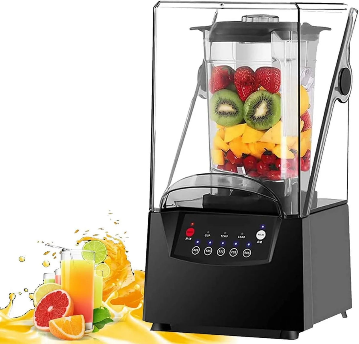 CUTANGELAR blender kielichowy, Zmywarka, 2 l, 2200 W, Mikser, Cicha, Pro Cicha 2200 W Duża pojemność, System 6 Ostrza Korozja Zero