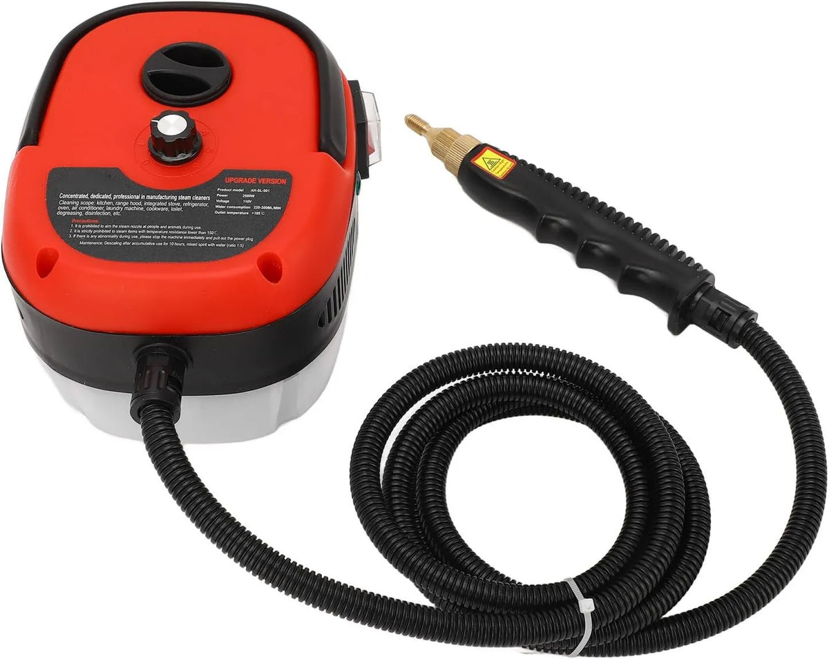Luqeeg myjka parowa, Unijny środek do czyszczenia pary 220 V, 2500 W, 220 V, przenośny, 2 strefy temperatur, korzystanie z podłogi, kuchnia, samochód, okna i sofa