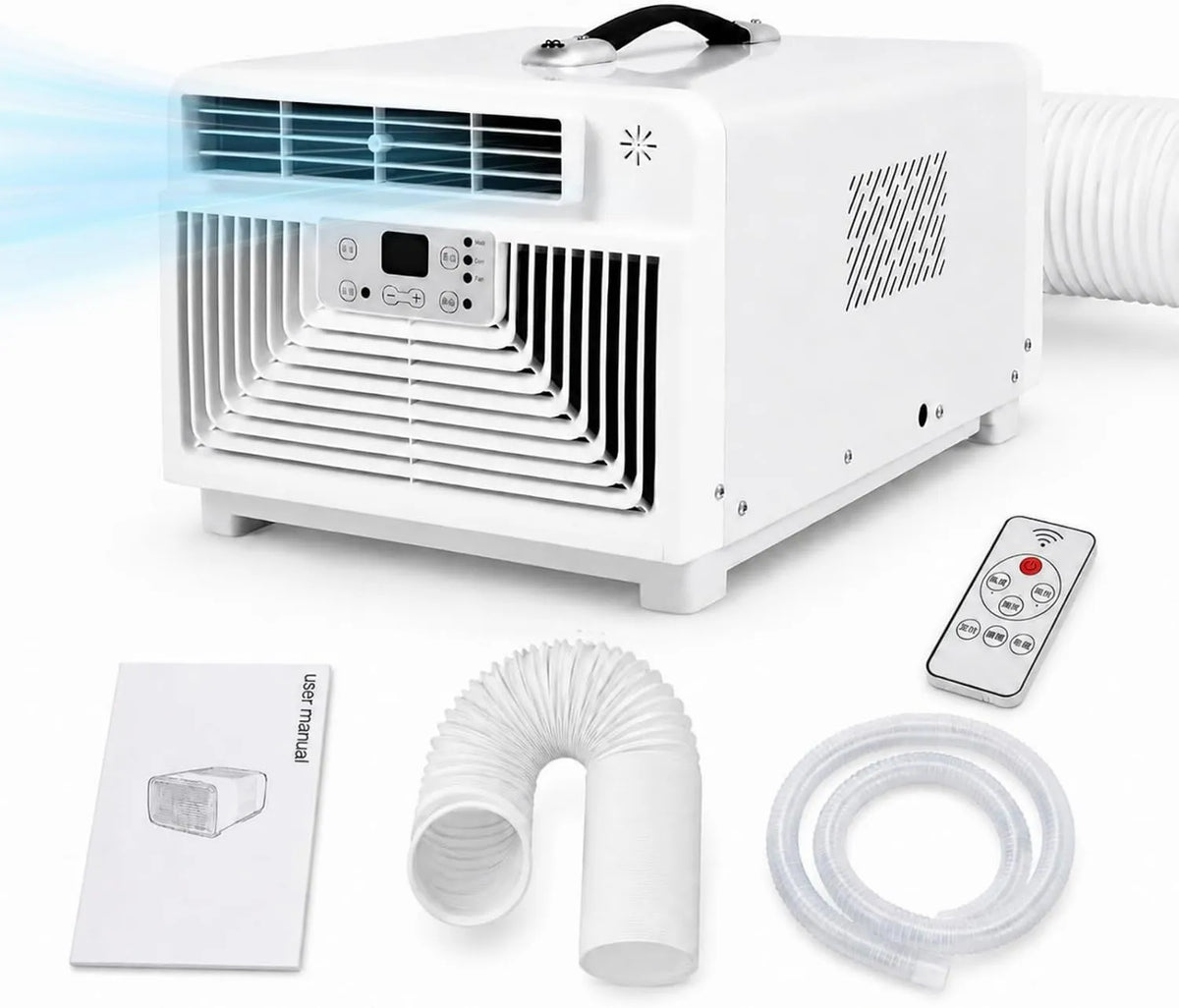 HCAUYNN klimatyzator przenośny, Klimatyzator C 220 V, 16 do 32°C, 220 V, Mini- limatyzer Przenośny z klimatyzatorem, licznik, Regulowana temperatura 16- 32 °