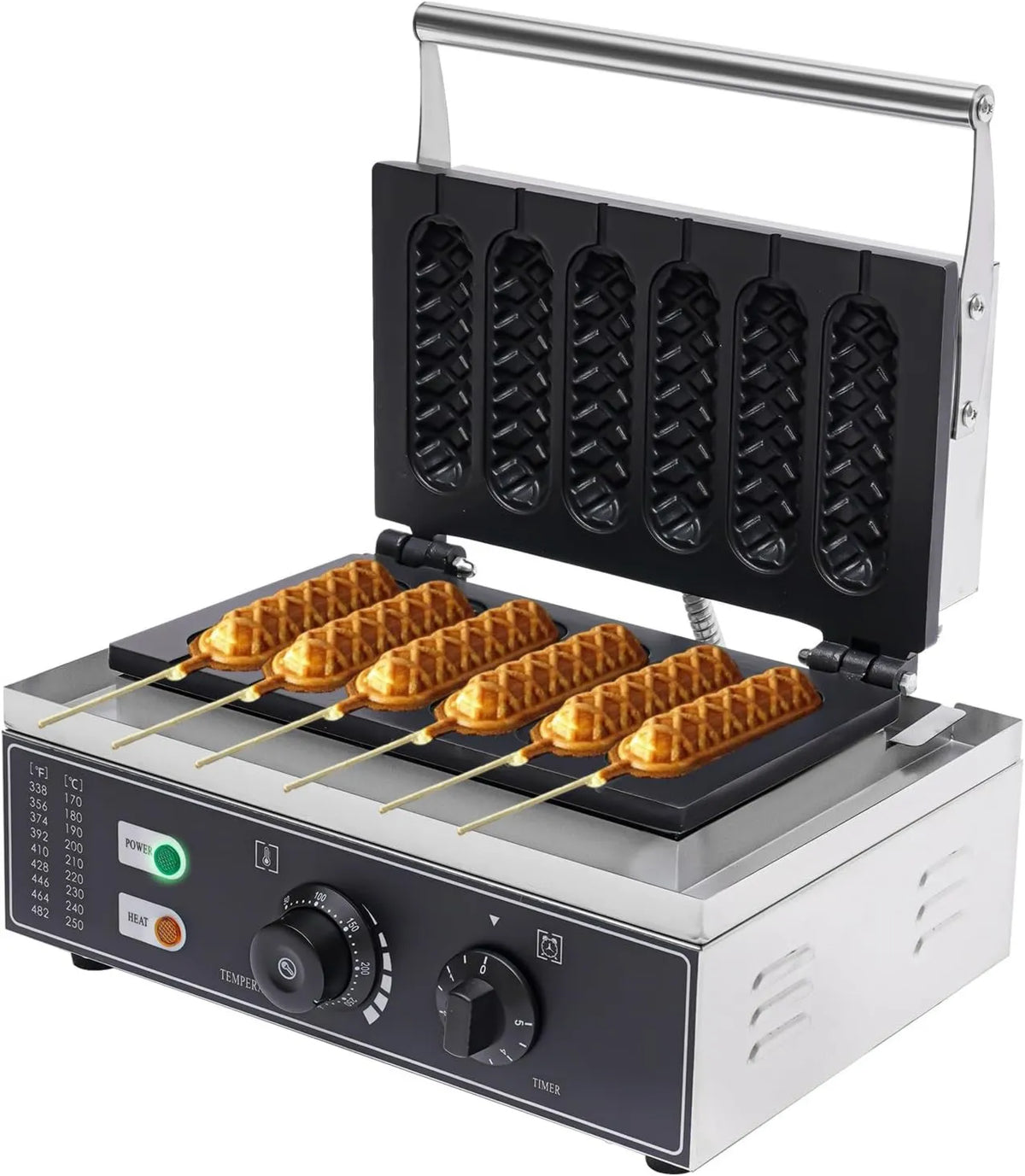 Falyrex, Wafla maszyna, Maszyna, elektryczne wafler, 1500 W, licznik, handel, stal nierdzewna, do gofrów na pręcie